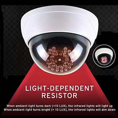 Maksimalnopower imitacija CCTV sigurnosna kupola za dugu s crvenim LED svjetlom za dom, trgovinu, posao itd.