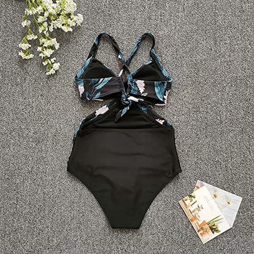 Jednodijelno kupaći kostim žene potisnute V-izrez Tummy Control Bikini CUTOUT Atletik Backlex Monokini