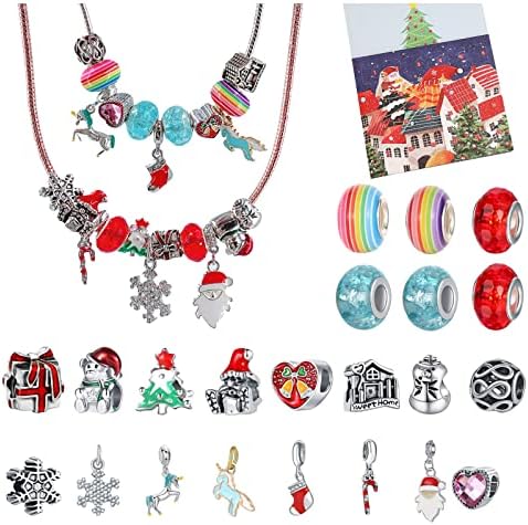 HHmei Božićni Advent Kalendar pokloni kutija DIY ogrlica narukvica sa 24 čari Set Sgcabi7aphavap