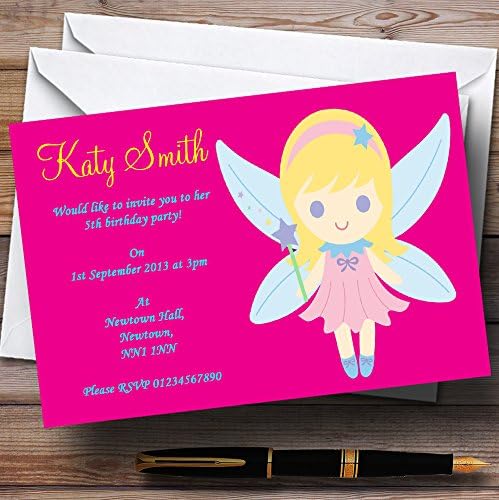 The Card Zoo Pink Fairy personalizirali pozivnice za djecu