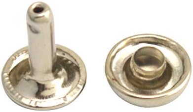Wuuycoky Silvery dvostruka kapa gljiva zakovice metalni nosač 10 mm i post 6mm pakovanje od 100