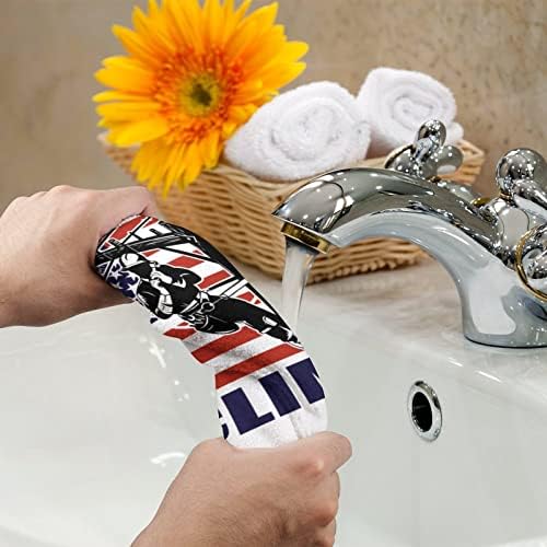 Lineman sa američkim ručnicima za zastavu Face i tijelo Trke za pranje karoserije Mekane krpe sa slatkim tiskanim za kupatilo Kuhinjski hotel