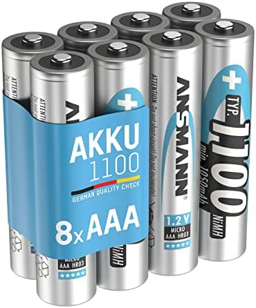 ANSMANN AAA punjive baterije 1100mAh visokog kapaciteta visoke brzine punjive NiMH AAA baterija za svjetiljku itd.