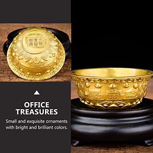 Mesing Bowl Feng Shui Treasure Bowl Golden Treasure Basin Ashtray Wealts Porserverity Figurine Cornucopia Kineski novac Buddhist Ponuda kupura Bakrena posuda