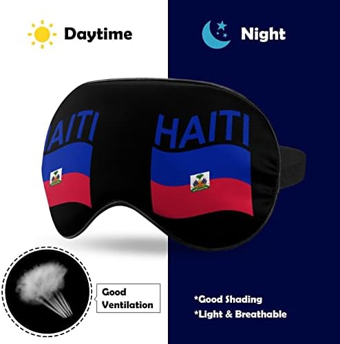 Zastava Haiti Maska za spavanje Lagana zaslijepadljiva maska ​​Poklopac maske za oči s podesivim kaišem za muškarce žene
