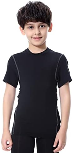 LUNDUNSI 1 ili 2 Pack omladinski dječaci Kompresijska košulja Atletski kratki rukav Baseball Nacrt košulja Soccer