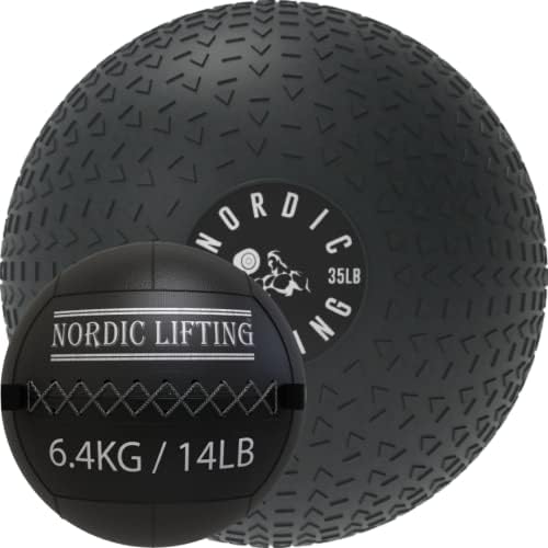 Nordic Lifting Slam Ball 35 lb paket sa zidnom loptom 14 lb