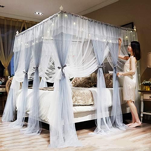 ASDFGH enkripcipl dvostruki sloj luksuzni nadstrešnicu mosquito mreža, evropski stil princeza krevet pravokutna