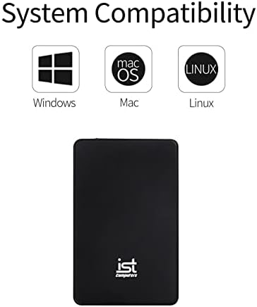 Ultra Slim 1TB prenosivi eksterni čvrsti disk, USB 3.0, Crni, za Mac i PC računar Desktop radna