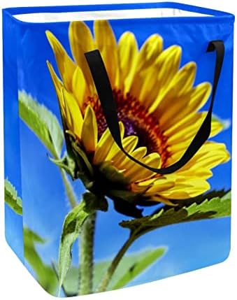DJROW korpe za čuvanje veša suncokretove cvetne biljke latice ugrađena podstava sa odvojivim nosačima koji dobro drže nadogradnju sklopiva korpa za veš
