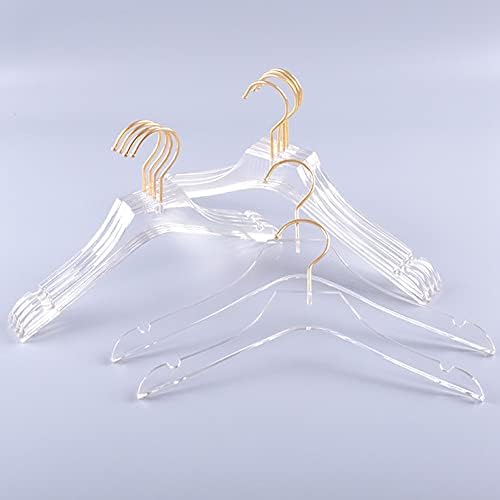 WanJorlay 5 kom. Clear odjeće vješalice sa, prozirne košulje haljina haljina vješalica sa zarezima za damu djeca