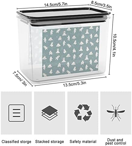 Kutija za čuvanje pasa Westie plastična kutija za organizatore hrane kontejneri sa poklopcem za kuhinju