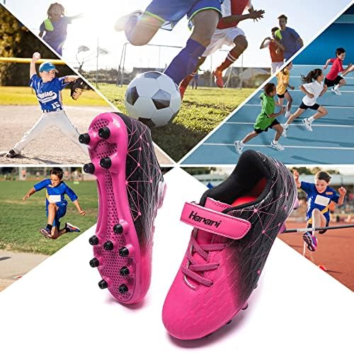 Hanani Boys Soccer Cleats Kids Girls FG / AG Soccer Atletics Sport Cipele za obuku cipele s tenimičnim cipelama Tinejdžer unutarnji fudbalski tenisice za unisex ...