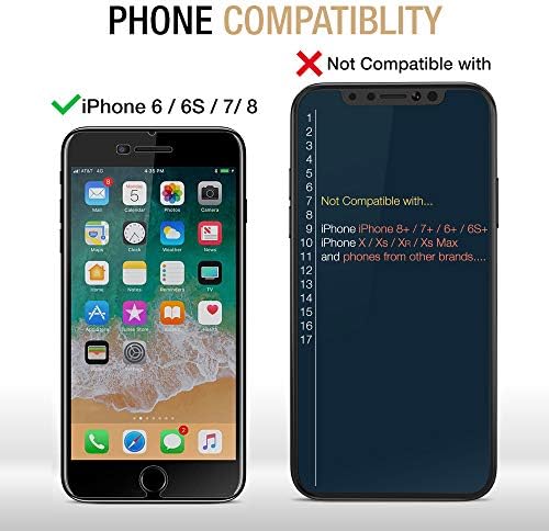 uShield Zaštita ekrana za privatnost za Apple iPhone 8 / iPhone 7 / iPhone SE 2020 Zaštita ekrana od kaljenog