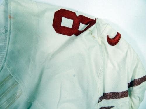 2013 San Francisco 49ers Vance McDonald # 89 Igra Polovna bijela vežbanje Velika Britanija 44 6 - Neintred NFL igra rabljeni dresovi