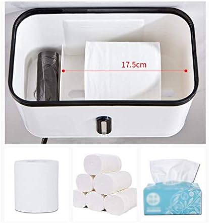 SMLJLQ držač za toaletni nosač kupaonica tkiva kutija za punjenje besplatan vodootporni toaletni papir papirnati papir