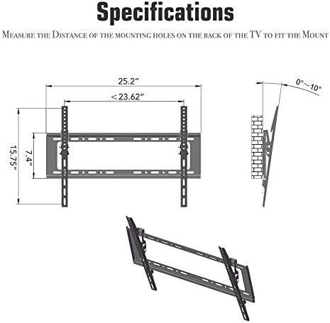 Zidni nosač od nehrđajućeg čelika za višestruki zidni televizor za većinu 32-70 inča, univerzalni TV zid stanja