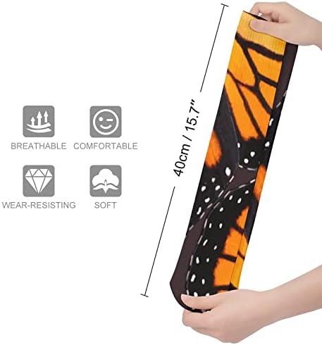 Narančasta monarh leptir krila cijevi čarape čarape za posade prozračne atletske čarape čarape na otvorenom