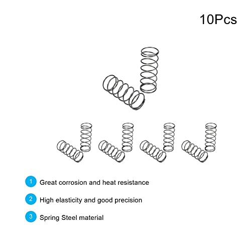 Heyarbeit 10pcs Stipne opružne žice 0,05 x od 0,79 x Free Dužina 1,97 Spring Steel Extended Compression