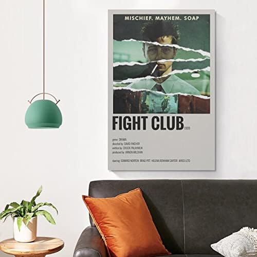 Fight Club filmski Poster minimalistički Poster 90-ih platnena zidna umjetnička soba estetski dekor Posteri