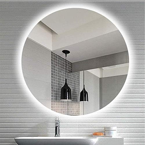 Ogledala Kupaonica Okrugla pozadina LED svijetlo okrugla Zidna na zidu Smart sa lampicom Slaba jednim dodirom