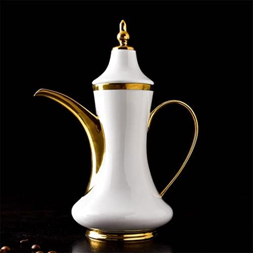 Kup kafe europski stil ručno izvučeno zlatna linija kava lonac za kavu kočiću kašika Postavite keramičku šolju vrhunskog skupa porculana