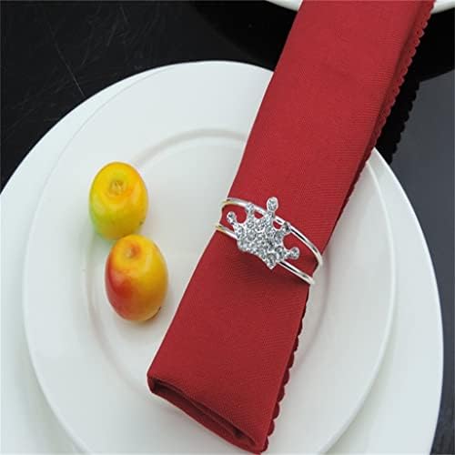 LLLY 100pcs / Srebrni krunski salveti za salvetu Metal Multilayer salvetinski prstenovi za ubrus za hotelski vjenčanje banket Dekoracija tablice