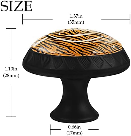12 komada stakleni gumbi Tiger Stripe za Komode, 1,37 x 1,10 u okruglom kuhinjskom ormariću za dječiju sobu za rasadnike kućne kancelarije