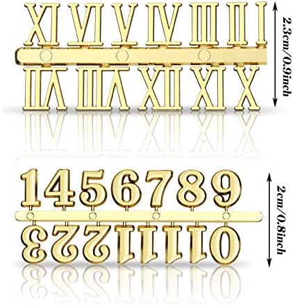 Kit sa sadržajem, uključujući arapski broj i rimski broj DIY digitalni brojevi satova za dizajn zamjena popravke satova