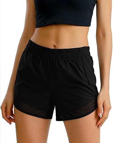 Anafettie ženske kratke hlače za sušenje suhih trčanja 4 teretana Aktivni mrežični kratke hlače Sportski sloj sa džepom
