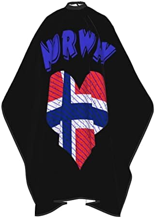 Zastava države Norveška Frizura Salon za rezanje kose 55 x 66 inča, vodootporan Podesivi otvor za haljinu haljina haljina, šarmantna frizura brtva haljina