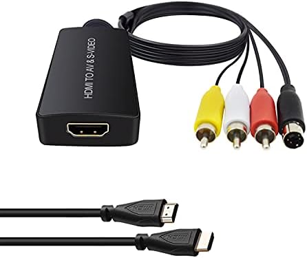 DIGSUN HDMI do svideo pretvarač HDMI za audio video pretvarač HDMI u RCA adapter sa svideo kablovskom podrškom