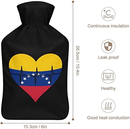Ljubav Venecuela Heartbeat boca za toplu vodu sa poklopcem slatka gumena vreća za toplu vodu
