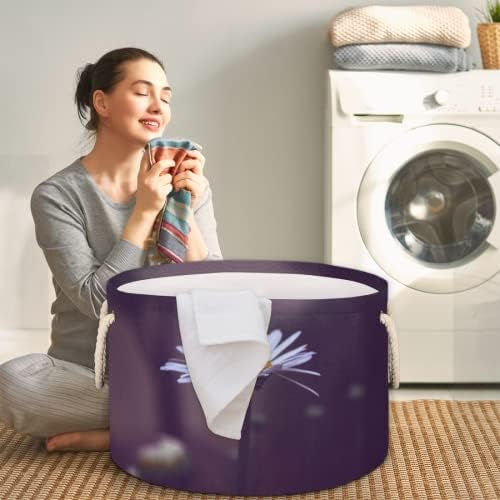 Daisy Velike okrugle košare za skladištenje basketa za pranje rublja sa ručkim košarom za pohranu pokrivača za kupatilo police za organiziranje jaslice za kockice