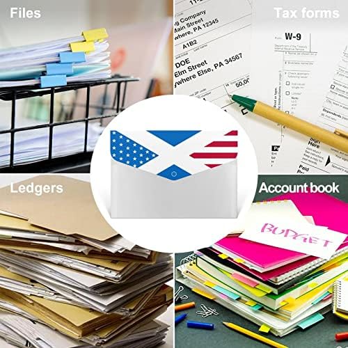 Škotska zastava SAD-a Mix 6-džepna fascikla za proširenje datoteka Plastic Importan Organizator papira za dokumente