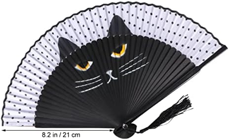 MagicLulu 2pcs mačka uzorak svilena ventilator crtani mač preklopni ventilator Svakodnevna upotreba
