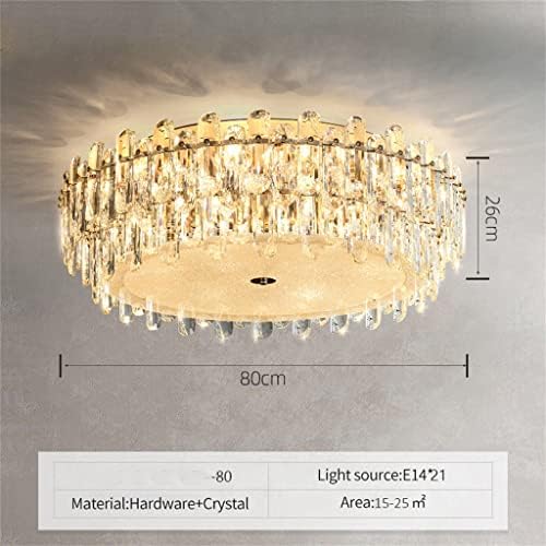 SDFGH K9 Crystal Stropna svjetlost Zlatna okrugla LED lampa za trpezariju dnevni boravak spavaća soba