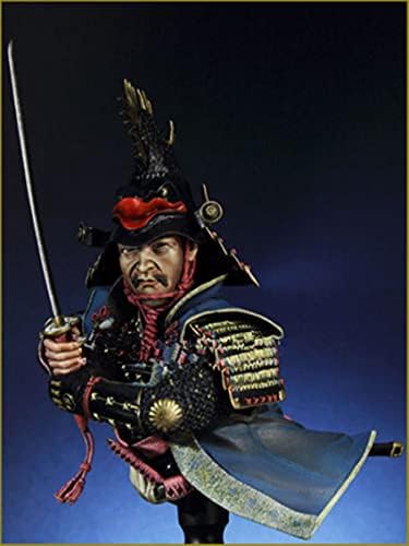 Risjc 1/10 drevni japanski samurajski oficir smola figura poprsje Model neobojen i Nesastavljen model