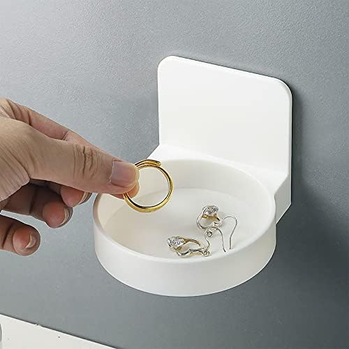 Epizdiz ljepljiva plastična okrugla plutajuća polica Stick na zidu montiran za kupaonicu Kuhinjski tuš organizator