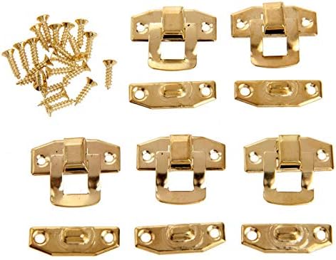 Sigurnost HASP Lock 10pcs antikne zlato željezo HEP zasun Dekorativni nakit vino drvena kutija