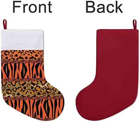 Cheetah i Tiger Skin uzorak Božićne čarape Viseće čarape Ispis Xmas Tree Kamin Dekoracije