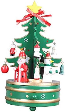 Xios božićni ukras 2022 ukras kutija Božićna kutija High-End Music Božićni drveni Rotirajuća muzika Početna Dekor Soccer Ornament