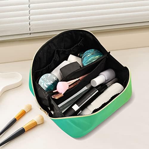 INNEWGO GREEN GRADINT kozmetička torba za žene Travel Makeup Torba sa prenosnim ručkama Multifunkcionalna