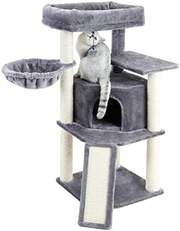 FZZDP Multi-Level Cat Tree Play House Climber Activity Center Tower Hammock Condo Furniture