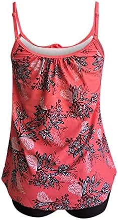 Žene 2023 Skromni tankovini setovi cvjetni ispisani dvoetažni kupaći odijela zagaznih gumenih kopijajućih kovitla