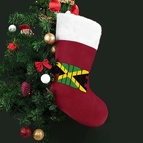 Jamajka Count Country Pride Božić viseći čarape za čarape za Xmas Tree Kamin za odmor Kućni kućni dekor