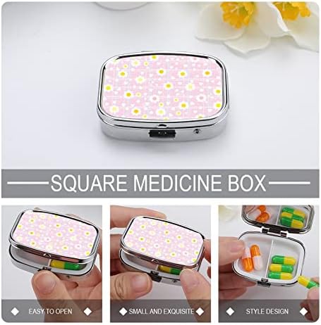 Kutija za organizatore pilula Bijela tratinčica posuda za pilule prijenosni dnevni držač za pilule