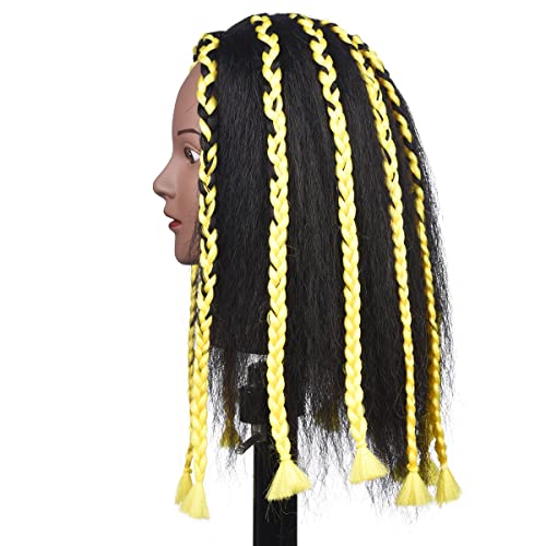 ljudska kosa Mannequin Head Professional prava kosa Afro Mannequin head Hair Styling trening
