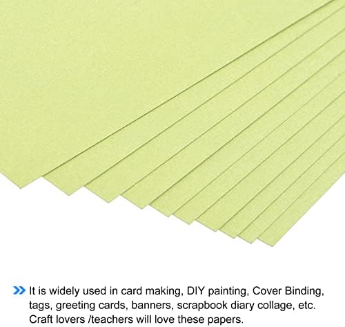 MecCanixity Shimmer CardStock Paper 10 listova, Pearlescent Card Stock 8x11,5 inčni 92 lb / 250gsm,