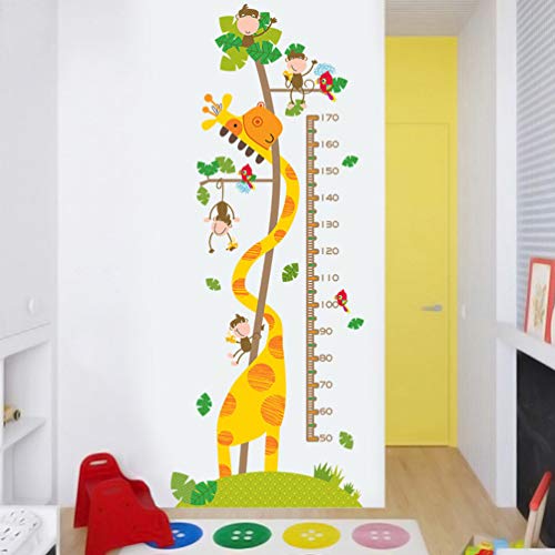 Prettyzoom Visina Grafikon za rast PVC Životinjski dizajn Visina pozadina Giraffe Rast grafikona